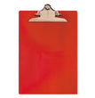 Saunders Recycled Plastic Clipboard with Ruler Edge, 1" Clip Capacity, Holds 8.5 x 11 Sheets, Red - OrdermeInc