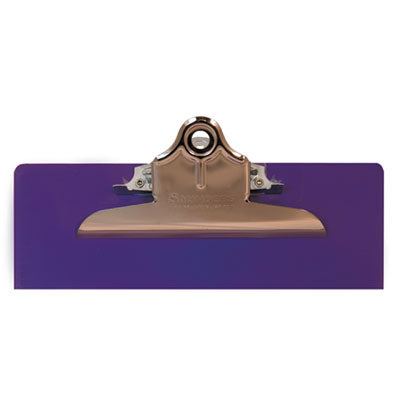 Saunders Recycled Plastic Clipboard with Ruler Edge, 1" Clip Capacity, Holds 8.5 x 11 Sheets, Purple - OrdermeInc