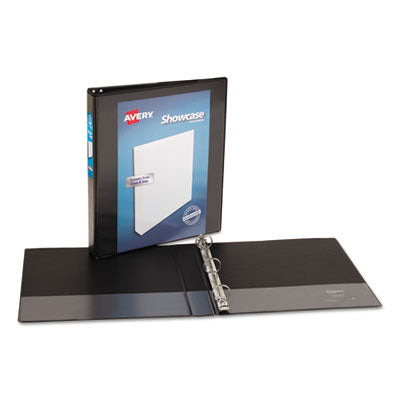 Showcase Economy View Binder with Round Rings, 3 Rings, 1" Capacity, 11 x 8.5, Black OrdermeInc OrdermeInc