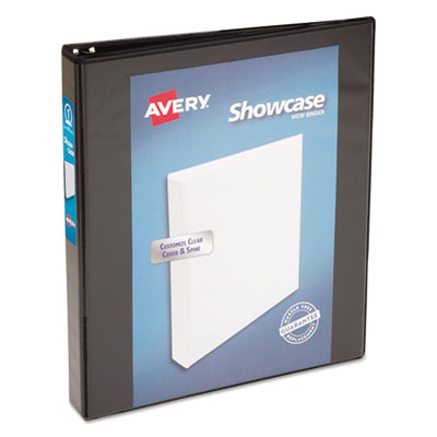 Showcase Economy View Binder with Round Rings, 3 Rings, 1" Capacity, 11 x 8.5, Black OrdermeInc OrdermeInc