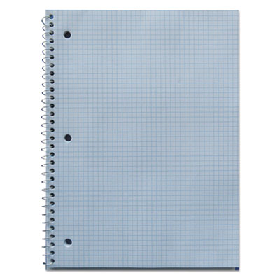 Wirebound Notebook, 1-Subject, Quadrille Rule (4 sq/in), Black Cover, (70) 10.5 x 8 Sheets OrdermeInc OrdermeInc