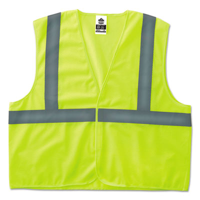 GloWear 8205HL Type R Class 2 Super Econo Mesh Safety Vest, Small/Medium, Lime - OrdermeInc