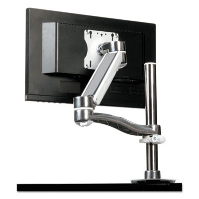Kelly Computer Supply Desk-Mounted Flat Panel Monitor Arm, For 22" Monitors, 360 deg Rotation, 180 deg Tilt, 360 deg Pan, Silver, Supports 40 lb - OrdermeInc
