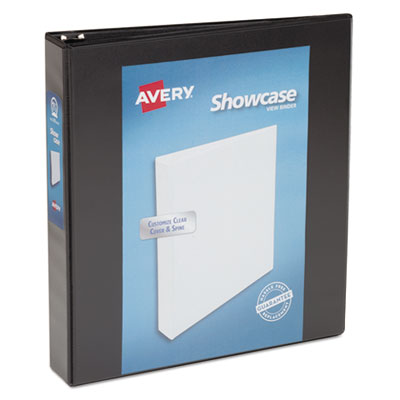 Showcase Economy View Binder with Round Rings, 3 Rings, 1.5" Capacity, 11 x 8.5, Black OrdermeInc OrdermeInc