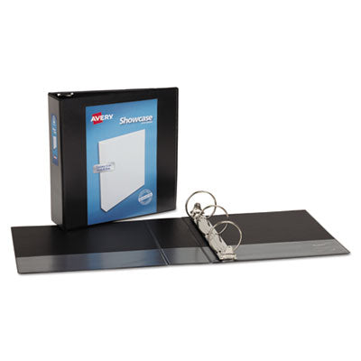 Showcase Economy View Binder with Round Rings, 3 Rings, 3" Capacity, 11 x 8.5, Black OrdermeInc OrdermeInc