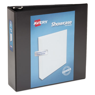 Showcase Economy View Binder with Round Rings, 3 Rings, 3" Capacity, 11 x 8.5, Black OrdermeInc OrdermeInc