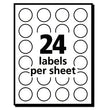 Printable Self-Adhesive Removable Color-Coding Labels, 0.75" dia, Red, 24/Sheet, 42 Sheets/Pack, (5466)