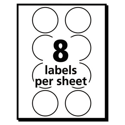 Printable Self-Adhesive Removable Color-Coding Labels, 1.25" dia, Neon Red, 8/Sheet, 50 Sheets/Pack, (5497) OrdermeInc OrdermeInc