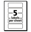 Removable Multi-Use Labels, Inkjet/Laser Printers, 1 x 3, White, 5/Sheet, 50 Sheets/Pack, (5436) OrdermeInc OrdermeInc