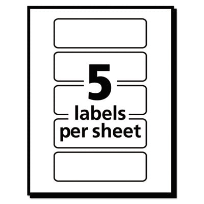 Removable Multi-Use Labels, Inkjet/Laser Printers, 1 x 3, White, 5/Sheet, 50 Sheets/Pack, (5436) OrdermeInc OrdermeInc