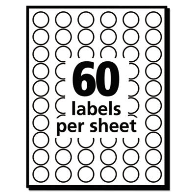 Handwrite Only Self-Adhesive Removable Round Color-Coding Labels, 0.5" dia, Light Blue, 60/Sheet, 14 Sheets/Pack, (5050) - OrdermeInc