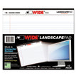 WIDE Landscape Format Writing Pad, Unpunched with Standard Back, Medium/College Rule, 40 White 11 x 9.5 Sheets OrdermeInc OrdermeInc