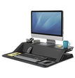 FELLOWES MFG. CO. Lotus Sit-Stands Workstation, 32.75" x 24.25" x 5.5" to 22.5", Black - OrdermeInc