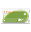 slice® Safety Cutters, Fixed, Non Replaceable Micro Safety Blade, 0.1" Ceramic Blade, 2.4" Plastic Handle, Green - OrdermeInc