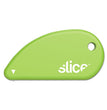 slice® Safety Cutters, Fixed, Non Replaceable Micro Safety Blade, 0.1" Ceramic Blade, 2.4" Plastic Handle, Green - OrdermeInc