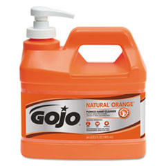 GO-JO INDUSTRIES NATURAL ORANGE Pumice Hand Cleaner, Citrus, 0.5 gal Pump Bottle, 4/Carton - OrdermeInc