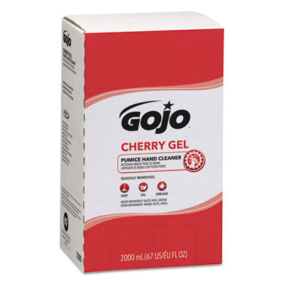 Cherry Gel Pumice Hand Cleaner, Cherry Scent, 2,000 ml Refill, 4/Carton OrdermeInc OrdermeInc