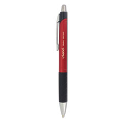 Universal™ Comfort Grip Ballpoint Pen, Retractable, Medium 1 mm, Red Ink, Red/Black Barrel, Dozen - OrdermeInc