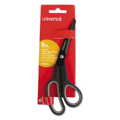 Industrial Carbon Blade Scissors, 8" Long, 3.5" Cut Length, Black/Gray Offset Handle OrdermeInc OrdermeInc