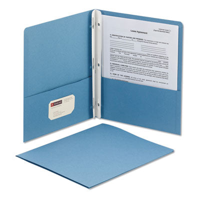 Smead™ 2-Pocket Folder with Tang Fastener, 0.5" Capacity, 11 x 8.5, Blue, 25/Box OrdermeInc OrdermeInc