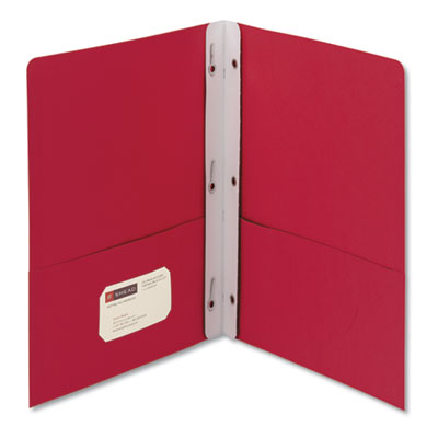 2-Pocket Folder withTang Fastener, Letter, 1/2" Cap, Red, 25/Box OrdermeInc OrdermeInc
