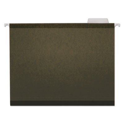 Universal® Deluxe Reinforced Recycled Hanging File Folders, Letter Size, 1/5-Cut Tabs, Standard Green, 25/Box OrdermeInc OrdermeInc