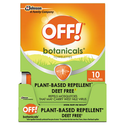 Botanicals Insect Repellant, Box, 10 Wipes/Pack, 8 Packs/Carton OrdermeInc OrdermeInc
