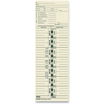 Time Clock Cards, Replacement for 3200, One Side, 3.5 x 10.5, 500/Box OrdermeInc OrdermeInc