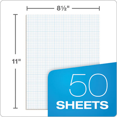 Cross Section Pads, Cross-Section Quadrille Rule (8 sq/in, 1 sq/in), 50 White 8.5 x 11 Sheets OrdermeInc OrdermeInc