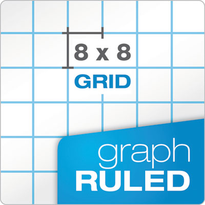 Cross Section Pads, Cross-Section Quadrille Rule (8 sq/in, 1 sq/in), 50 White 8.5 x 11 Sheets OrdermeInc OrdermeInc