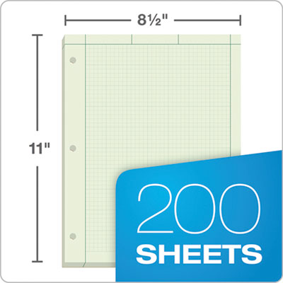 Engineering Computation Pads, Cross-Section Quadrille Rule (5 sq/in, 1 sq/in), Green Cover, 200 Green-Tint 8.5 x 11 Sheets OrdermeInc OrdermeInc