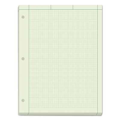Engineering Computation Pads, Cross-Section Quadrille Rule (5 sq/in, 1 sq/in), Green Cover, 200 Green-Tint 8.5 x 11 Sheets OrdermeInc OrdermeInc