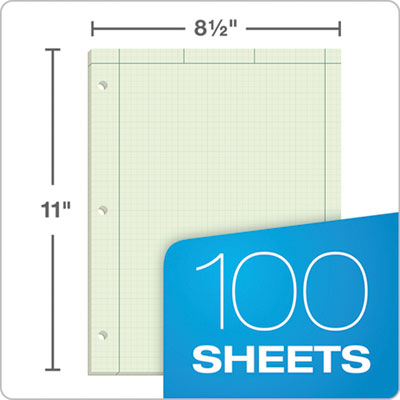 Engineering Computation Pads, Cross-Section Quad Rule (5 sq/in, 1 sq/in), Black/Green Cover, 100 Green-Tint 8.5 x 11 Sheets OrdermeInc OrdermeInc