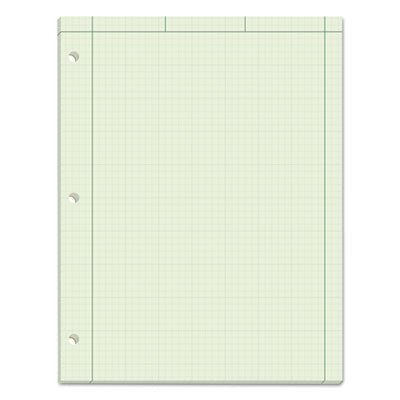 Engineering Computation Pads, Cross-Section Quad Rule (5 sq/in, 1 sq/in), Black/Green Cover, 100 Green-Tint 8.5 x 11 Sheets OrdermeInc OrdermeInc