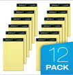 Docket Ruled Perforated Pads, Wide/Legal Rule, 50 Canary-Yellow 8.5 x 11.75 Sheets, 12/Pack OrdermeInc OrdermeInc