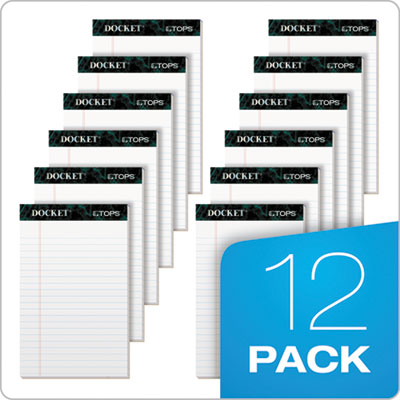 Docket Ruled Perforated Pads, Wide/Legal Rule, 50 White 8.5 x 14 Sheets, 12/Pack OrdermeInc OrdermeInc