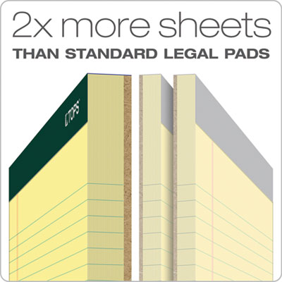 TOPS™ Double Docket Ruled Pads, Narrow Rule, 100 Canary-Yellow 8.5 x 11.75 Sheets, 6/Pack OrdermeInc OrdermeInc