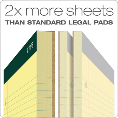 Double Docket Ruled Pads, Wide/Legal Rule, 100 Canary-Yellow 8.5 x 11.75 Sheets, 6/Pack OrdermeInc OrdermeInc