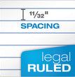 Docket Ruled Perforated Pads, Wide/Legal Rule, 50 White 8.5 x 14 Sheets, 12/Pack OrdermeInc OrdermeInc