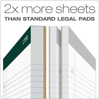 Double Docket Ruled Pads, Wide/Legal Rule, 100 White 8.5 x 11.75 Sheets, 6/Pack OrdermeInc OrdermeInc