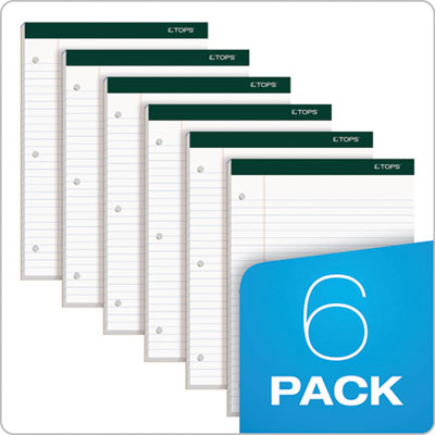 Double Docket Ruled Pads, Wide/Legal Rule, 100 White 8.5 x 11.75 Sheets, 6/Pack OrdermeInc OrdermeInc