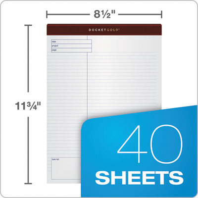 Docket Gold Planning Pads, Project-Management Format, Quadrille Rule (4 sq/in), 40 White 8.5 x 11.75 Sheets, 4/Pack OrdermeInc OrdermeInc