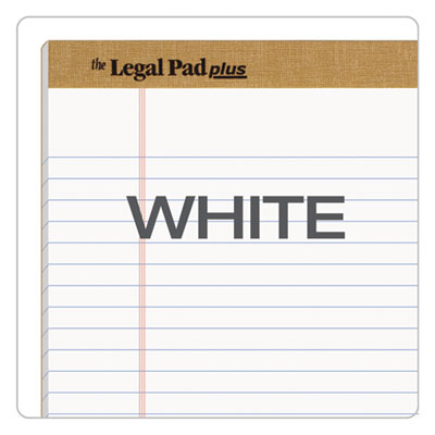 "The Legal Pad" Plus Ruled Perforated Pads with 40 pt. Back, Wide/Legal Rule, 50 White 8.5 x 11.75 Sheets, Dozen OrdermeInc OrdermeInc