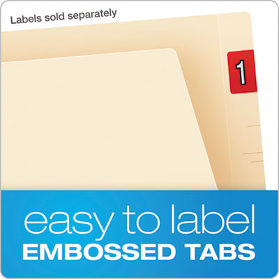 TOPS BUSINESS FORMS SmartShield End Tab File Folders, Straight Tabs, Letter Size, Manila, 75/Box - OrdermeInc