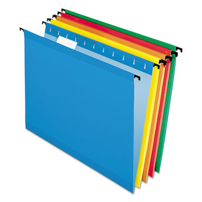 Pendaflex® SureHook Hanging Folders, Letter Size, 1/5-Cut Tabs, Assorted Colors, 20/Box OrdermeInc OrdermeInc