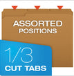 Pendaflex® Kraft Fastener Folders, 1/3-Cut Tabs, 1 Fastener, Letter Size, Kraft Exterior, 50/Box OrdermeInc OrdermeInc