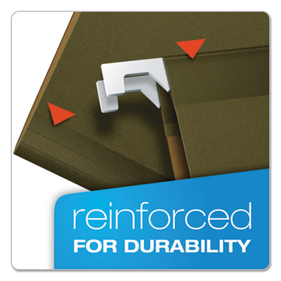 Pendaflex® Reinforced Hanging File Folders with Printable Tab Inserts, Letter Size, 1/5-Cut Tabs, Standard Green, 25/Box OrdermeInc OrdermeInc