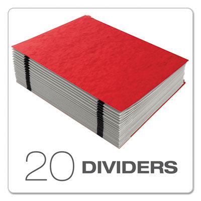 TOPS BUSINESS FORMS Expanding Desk File, 23 Dividers, Alpha Index, Letter Size, Red Cover - OrdermeInc