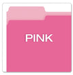 TOPS BUSINESS FORMS Colored File Folders, 1/3-Cut Tabs: Assorted, Letter Size, Pink/Light Pink, 100/Box - OrdermeInc