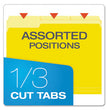 TOPS BUSINESS FORMS Colored File Folders, 1/3-Cut Tabs: Assorted, Letter Size, Yellow/Light Yellow, 100/Box - OrdermeInc